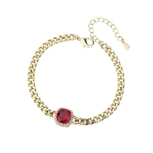 fashion copper alloy dubai gold plated crystal jewelry wholesale women's hand zircon Bracelet