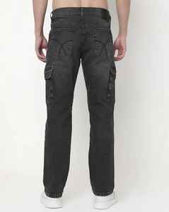 Jeans cargo en denim délavé, léger, respirant, écologique, taille mi-haute, pour homme, style décontracté, design personnalisé, exportation, BD - Product Image 4