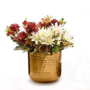 Jarrón de metal de hierro con forma redonda en color dorado para decoración de hogar y boda, artículos elegantes de decoración del hogar para sala de estar - Product Image 4