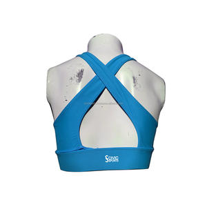 Femmes Yoga Tops Wholesale Sexy Back Open Short Sleeve Padded Sports Fitness Active Gym Tops Quick Dry Running Sports Tops - Product Image 2