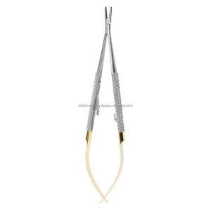 Porte-aiguille Castroviejo Premium en carbure de tungstène TC, instruments microchirurgicaux manuels autoclavables, certifiés CE ISO, vente en gros, les mieux notés - Product Image 1