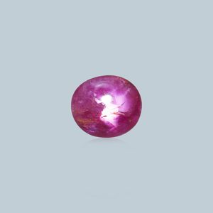 Pierre précieuse facettée en rubis étoilé, 5,73 carats, naturelle, synthétique, créée en laboratoire, polie à la chaleur, sculptée, orange, bleu, jaune, rose, rouge, 8 mm - Product Image 1