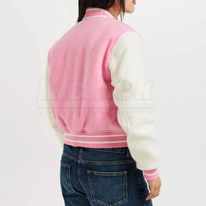 Comfortable Custom Made Solid <b>Button</b> Knitted Women's Letterman Jacket with Breathable Winter Design for Online Sale - Product Image 3
