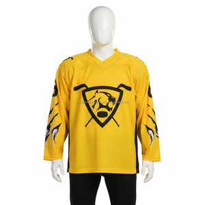 ผู้ผลิตเสื้อฮอกกี้น้ำแข็งแบบกำหนดเอง ระบายอากาศได้ดี น้ำหนักเบา รับผลิตแบบ OEM พิมพ์ลายดิจิทัล ชุดทีม ขายส่ง - Product Image 1