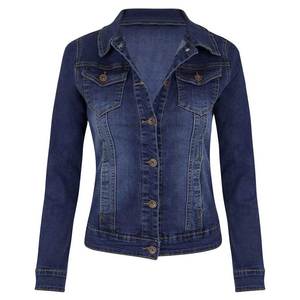 <b>Light</b> Weight Breathable Knitted Cotton <b>Women</b> Jeans <b>Jacket</b> Comfortable Street Wear - Product Image 1