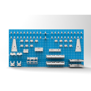 Wall Mounted Metal Pegboard Organizer with Accessories <b>Tool</b> <b>Holders</b> Hooks Shelves OEM Customizable Multi-functional Storage - Product Image 1