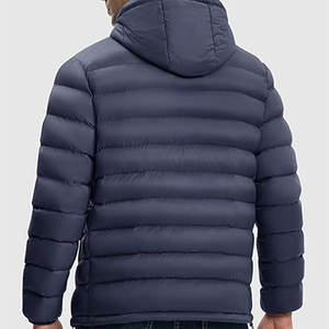 Chaqueta Acolchada Ligera para Hombre con Capucha Desmontable, Resistente al Agua, Aislante, Puños Elásticos, Dobladillo Ajustable, Impresión de Logotipo Personalizado - Product Image 3