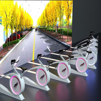 Système de jeu de vélo intelligent interactif pour entraînement à usage commercial, pour zones de compétition et centres de divertissement