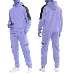 Conjunto Deportivo de Felpa de Algodón para Hombre, con Cuello Alto, Ideal para Correr, Traje Deportivo, Chándal - Product Image 4