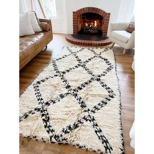 Alfombras marroquíes hechas a mano de lana, auténticas alfombras bereberes, lana natural, artesanía, personalizables en tamaño y colores, alta calidad - Product Image 2