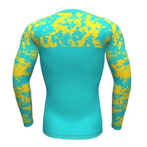 Rashguard MMA de compresión de manga larga para hombre, estampado personalizado, transferencia de calor, secado rápido, ajuste transpirable - Product Image 3
