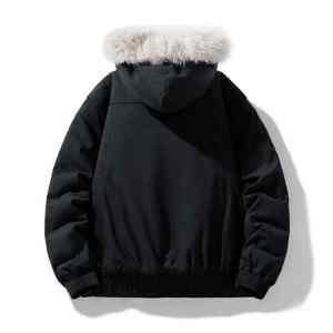 Veste bomber en polyester décontractée à motif de cœur tendance pour homme, style montagne, style rue, hiver - Product Image 6