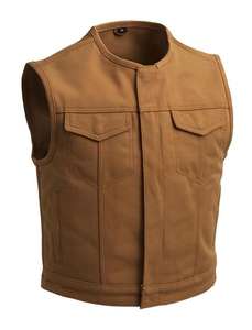 Gilet en toile denim imperméable et coupe-vent de haute qualité, design personnalisé, style moto paisley, plusieurs poches, saison printemps - Product Image 3