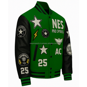 เสื้อแจ็กเก็ตทีมเบสบอลคุณภาพสูงออกแบบได้ตามต้องการโลโก้สไตล์วินเทจ - Product Image 4