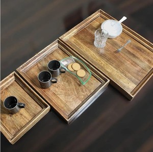 ชุดถาดเสิร์ฟไม้มะม่วงเผาเหมาะสำหรับชากาแฟและอาหารเช้ามีให้เลือกทั้งถาดขนาดใหญ่ขนาดกลางและขนาดเล็ก - Product Image 4