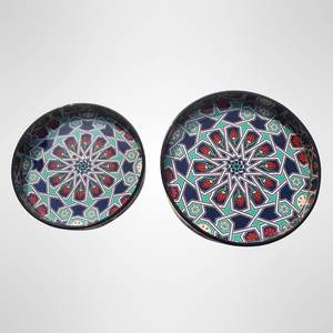 Bandeja de servicio de madera decorativa hecha a mano, accesorios de mesa impresos personalizados para catering, servicio de comida a granel - Product Image 4