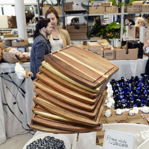 Outil de cuisine en bois de manguier de style unique Planches à découper Planche à découper Plateau de service avec poignée - Product Image 5