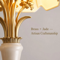 Lampe de table en laiton, cuivre massif, style moderne américain, abat-jour en tissu, pour salon, chambre, hôtel, décoration de chevet de luxe