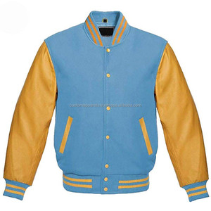 Custom Wool <b>Varsity</b> <b>Jacket</b> with Leather Sleeves High Quality Embroidery Streetwear Letterman Baseball Coat for Men - Product Image 3