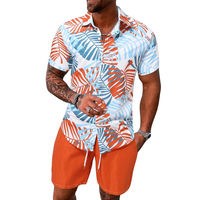 Conjunto de Camisa Casual de Verano para Hombre, Transpirable y Estampada, Ecológica, Duradera, Servicio OEM, Colores Personalizados Disponibles, Poliéster/Algodón
