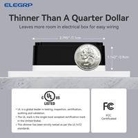 ELEGRP Interrupteur variateur blanc homologué, variateur numérique pour éclairage LED 150W, INC/HAL 450W, variateur LED 3 voies