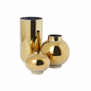 Ensemble de 2 vases décoratifs artisanaux en métal pour table de mariage, hôtel, maison, restaurant ou café, décoration de table, porte-fleurs - Product Image 2