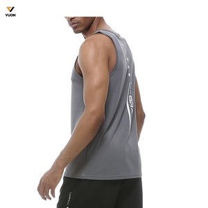 Offres Spéciales Service OEM Conception Hommes Stringer débardeur Vente en gros Polyester Fait sans manches Slim Fit Hommes Stringer - Product Image 3