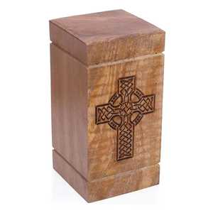 Boîte d'urne en palissandre artisanale exquise de qualité supérieure Vase de sol de mariage commémoratif élégant Vase mural Unique fonctionnant pour les occasions - Product Image 4