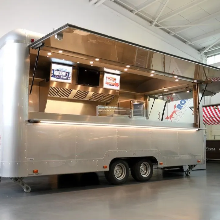 Cheap Factory Price Outdoor Barbecue Hot Dog Pizza Mobile Food Trailer Street Snack Mobile Food Cart Ice Cream Food Truck For Sa