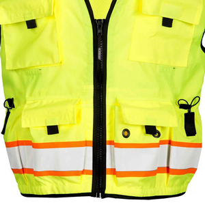 Chaleco de Seguridad para Ingenieros de Construcción con Logotipo, Chaleco Reflectante de Alta Visibilidad con Franjas de Advertencia para Hombre, el Mejor Chaleco de Seguridad - Product Image 5