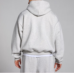 High Quality Men Oversized Loose Fit Hoodie 100% Cotton <b>Thick</b> <b>Fleece</b> Winter Warm Embroidered Custom Printed Pocket Wholesale - Product Image 2