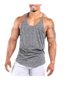 Camiseta sin mangas de gimnasio con espalda en Y personalizada para hombres, larguero muscular de secado rápido para culturismo y entrenamiento, chaleco y camiseta de entrenamiento - Product Image 1