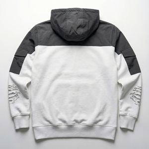 Sudadera con Capucha para Hombre, 500 g/m², Algodón, Felpa Francesa, Panel de Nailon, Bordado, Corte Holgado, Estilo Informal, Ecológica, para Invierno - Product Image 2