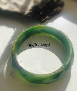 Brazaletes de resina bohemios para mujer, pulsera ecléctica hecha a mano, joyería de Tradebyd - Product Image 6