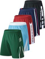 Shorts de sport pour hommes, écologiques, 100% polyester, légers, respirants, à séchage rapide, pour l'été, la salle de sport, taille élastique, imprimés