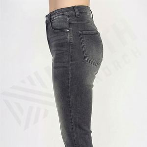 Jeans en denim pour femmes, coupe slim, streetwear tendance, pantalon décontracté confortable, tendance, service OEM, qualité supérieure, pantalon élégant - Product Image 3