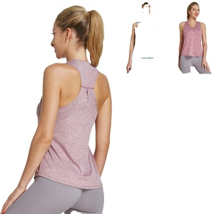 เสื้อกล้ามแบบถักแขนกุดคอทรงสี่เหลี่ยมสำหรับผู้หญิงเสื้อกล้ามสำหรับใส่เล่นฟิตเนสยิม - Product Image 6