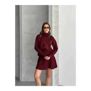 Maglione a collo alto da donna Set di maglieria abito comodo ed elegante - Product Image 5