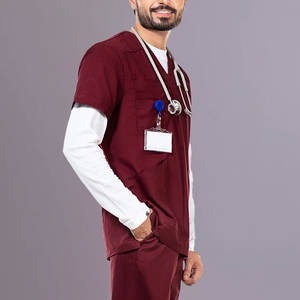 Doctor Wear 2025 Costumes de gommage confort professionnel Tissu respirant Qualité supérieure Look uni Uniforme de gommage hospitalier - Product Image 3