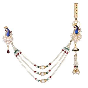 Soha Fashion 1503424 Kamarband Fine Beaded Peacock <b>Pearl</b> Chain with Austrian Stone Stylish <b>Bracelet</b> - Product Image 1