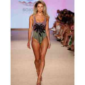 الأكثر مبيعًا مصمم ملابس السباحة الفاخرة المصنوعة يدويًا مطرز بالخرز بجودة عالية 1 قطعة نماذج نمط الفهد للسباحة الجنسية - Product Image 2