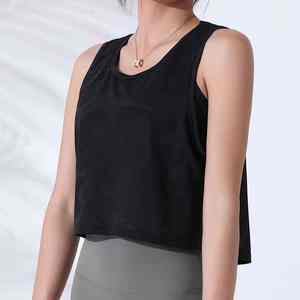 Tops courts pour femmes, mode personnalisée, durables, sans couture, séchage rapide, respirants, décontractés, noirs, sans manches, sublimation, sweats à capuche courts - Product Image 2