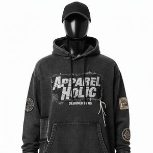 Conjunto Deportivo Unisex de Algodón con Lavado Ácido, Pantalones Deportivos y Sudadera con Capucha Personalizados, Conjunto de 2 Piezas para Hombre - Product Image 2