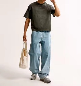 เสื้อยืดโอเวอร์ไซส์ทรงโอเวอร์ไซส์ผลิตจากผู้ผลิตชุดครอปสตรีทพิมพ์ลายดีทีจี - Product Image 5