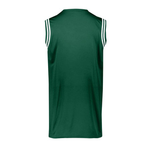 100% maillot de basket-ball en tissu personnalisé en polyester à vendre prix de gros vêtements de sport pour adultes couleur unie sans manches col haut - Product Image 5