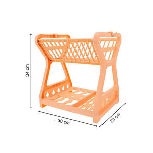 Escurridor de plástico Myrva de 2 niveles, rectangular, sin bandeja, para baño, práctico limpiador de desagües - Product Image 4
