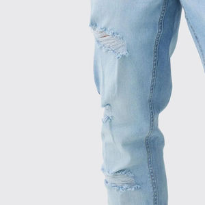 Pantalones Vaqueros Ajustados de Moda para Hombre, Diseño Desgastado y Roto, Ropa de Diseñador, Jeans para Hombre, Nueva Moda - Product Image 3