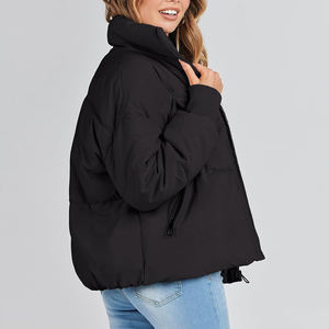 Cropped padded puffer <b>jacket</b> <b>women</b> <b>lightweight</b> short winter coat stylish trendy outerwear modern casual everyday street look - Product Image 4