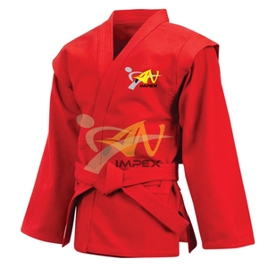 เสื้อแจ็คเก็ต Sambo สําหรับศิลปะการต่อสู้สวมชุด Sambo ผ้าฝ้าย 100% โลโก้และขนาดที่กําหนดเอง - Product Image 4