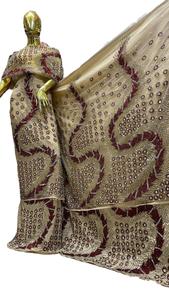 Tela de Poliéster Elegante y Ecológica de Alta Calidad para Blusa Africana George, con Flecos de Cuentas y Bordado para Vestimenta Tradicional - Product Image 6